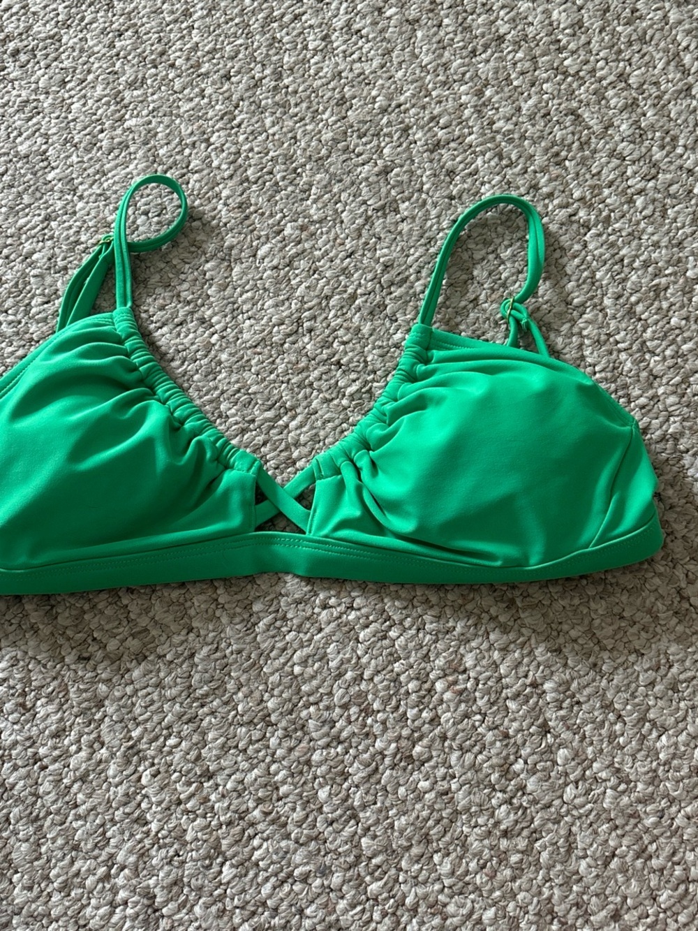Shade & Shore Green Triangle Bikini Top